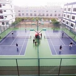 球场图片 硅pu球场材料厂家 永兴 塑胶球场跑道 专业生产
